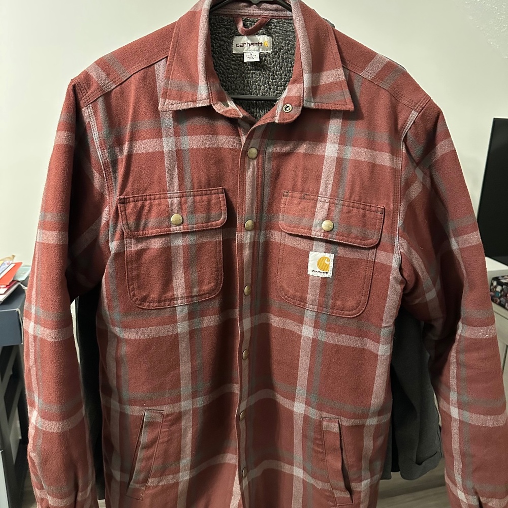 Carhartt Sherpa-Lined Flannel Shirt Jac - Pre Owned - Small
